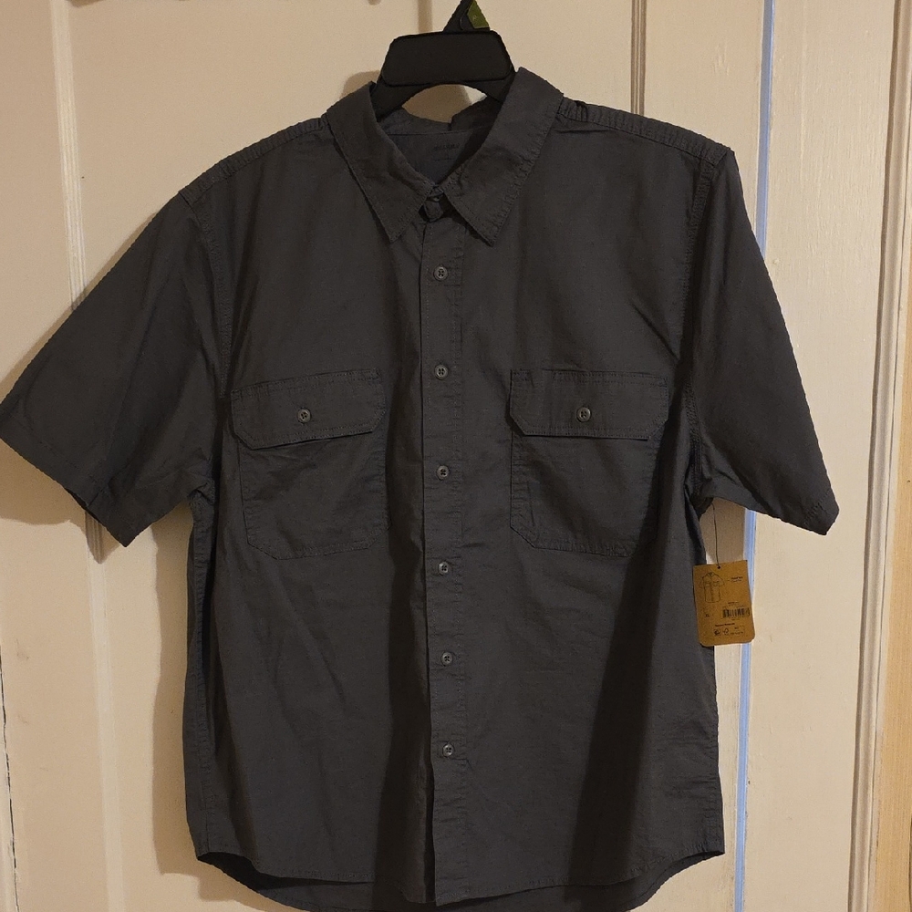 Brahma Dark Gray Casual Button Down Shirt